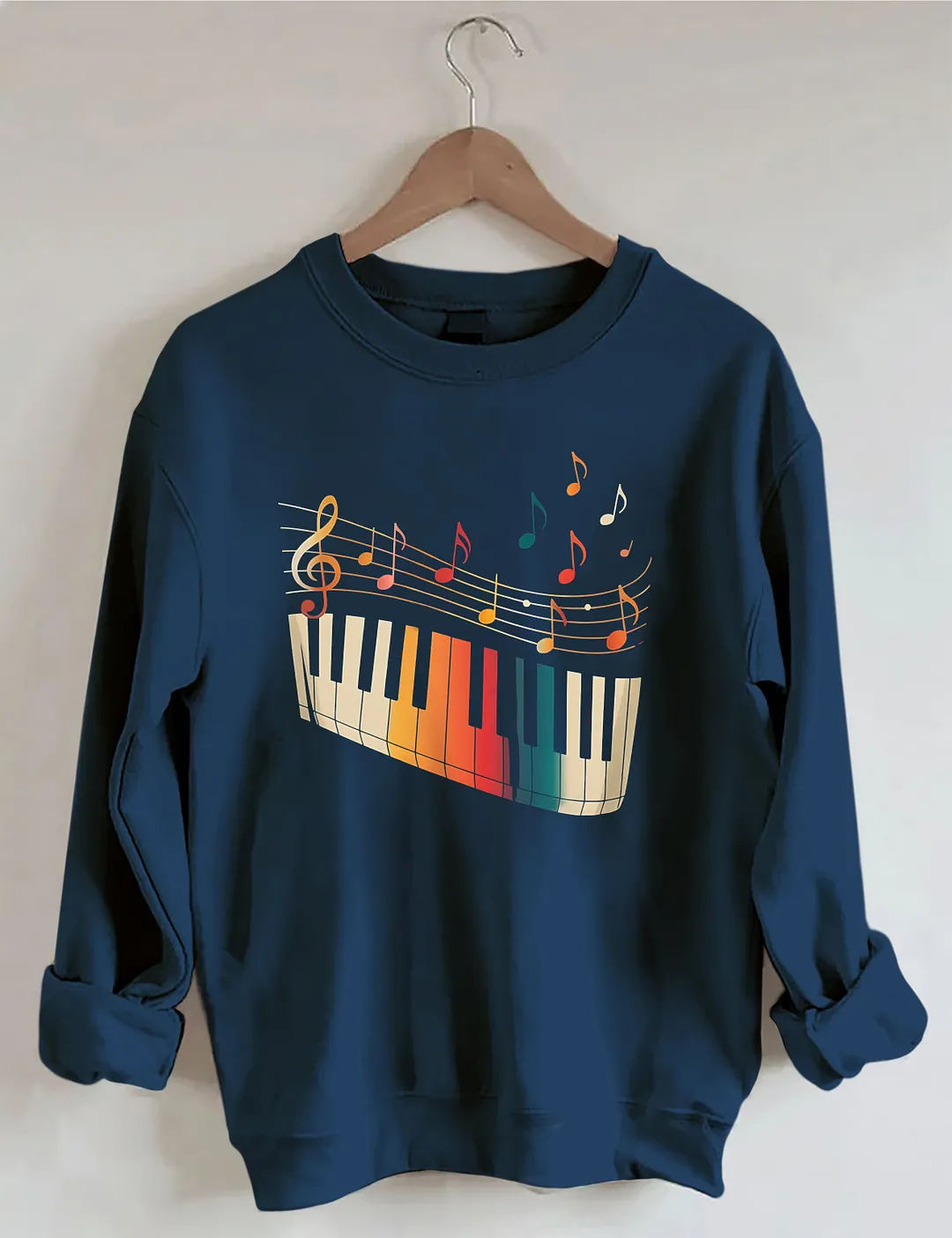 Colorful Piano Keyboard Music Sweatshirt