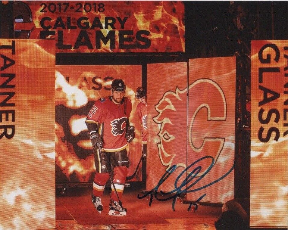 Calgary Flames Tanner Glass Autographed Signed 8x10 NHL Photo Poster painting COA B