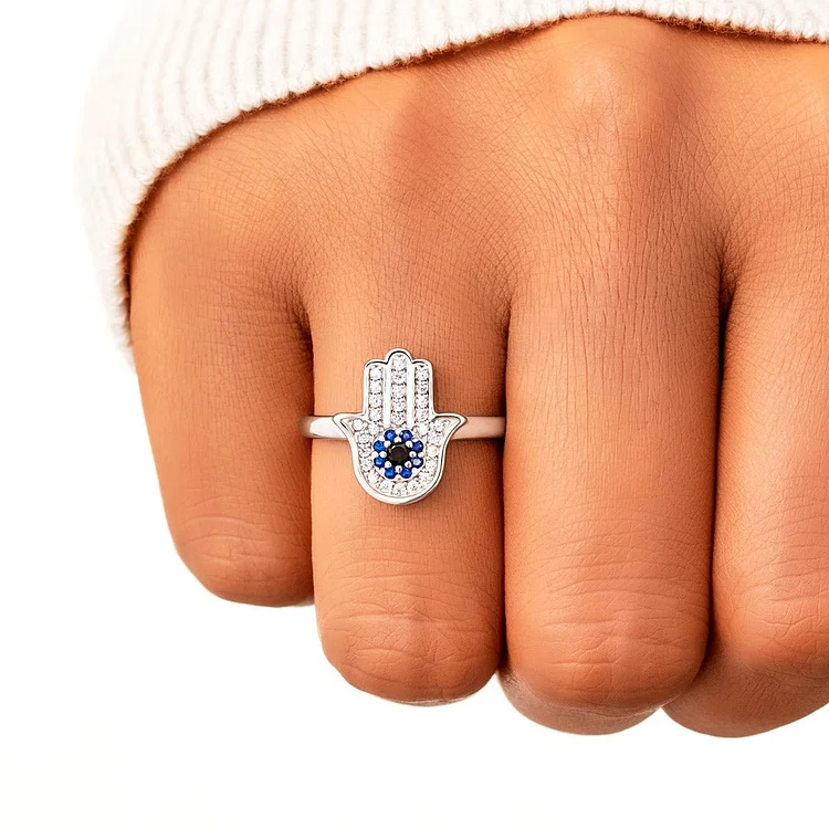 May Every Evil Eye In Your Life Go Blind Hamsa Ring