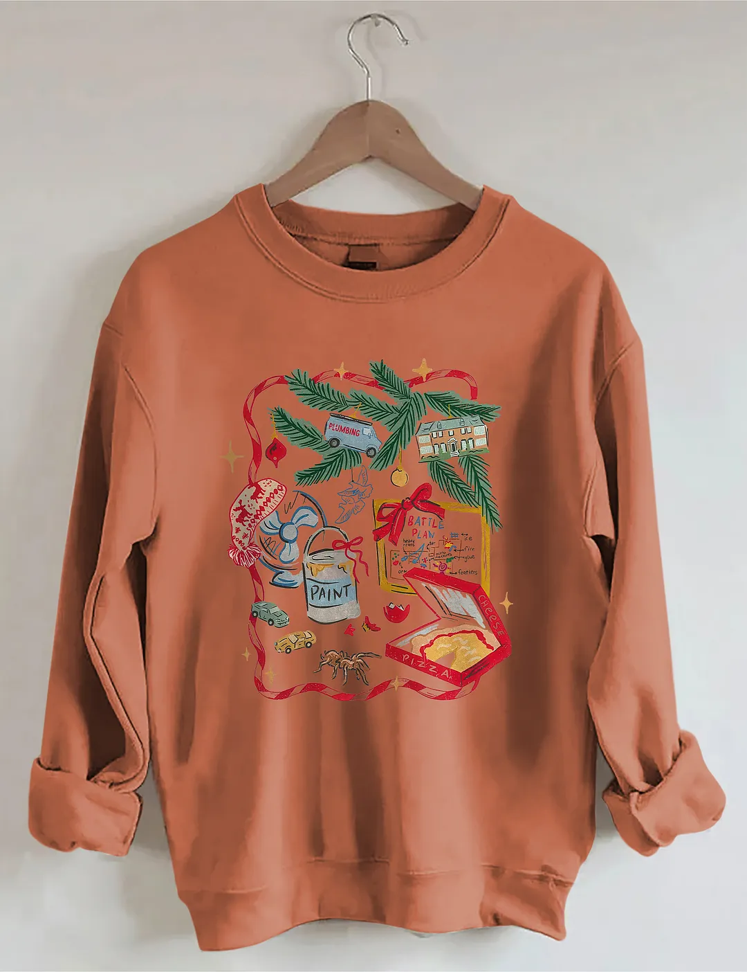 Home Alone Battle Plan Map Christmas Sweatshirt