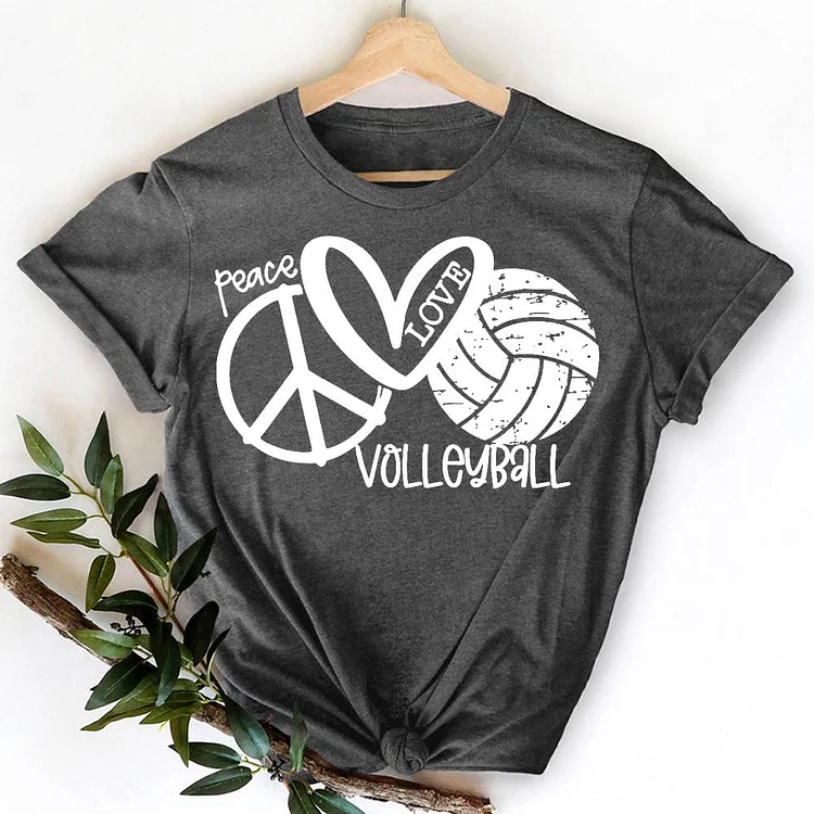 Volleyball Symbol T-Shirt-07436-Annaletters