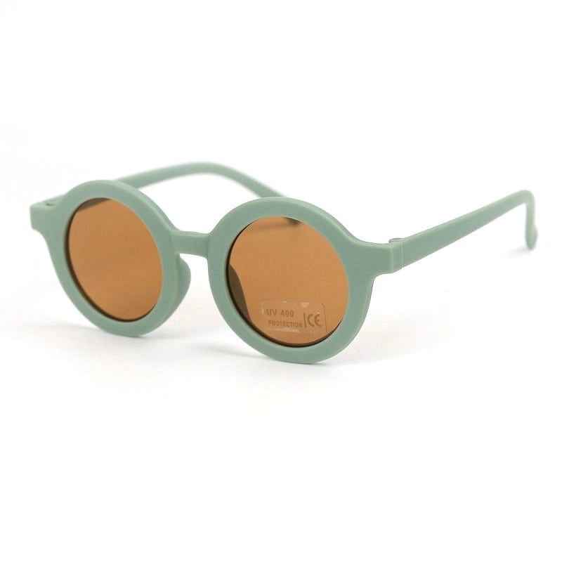 Elegant Lady Minimalist Solid Color Pc Round Frame Full Frame Glasses