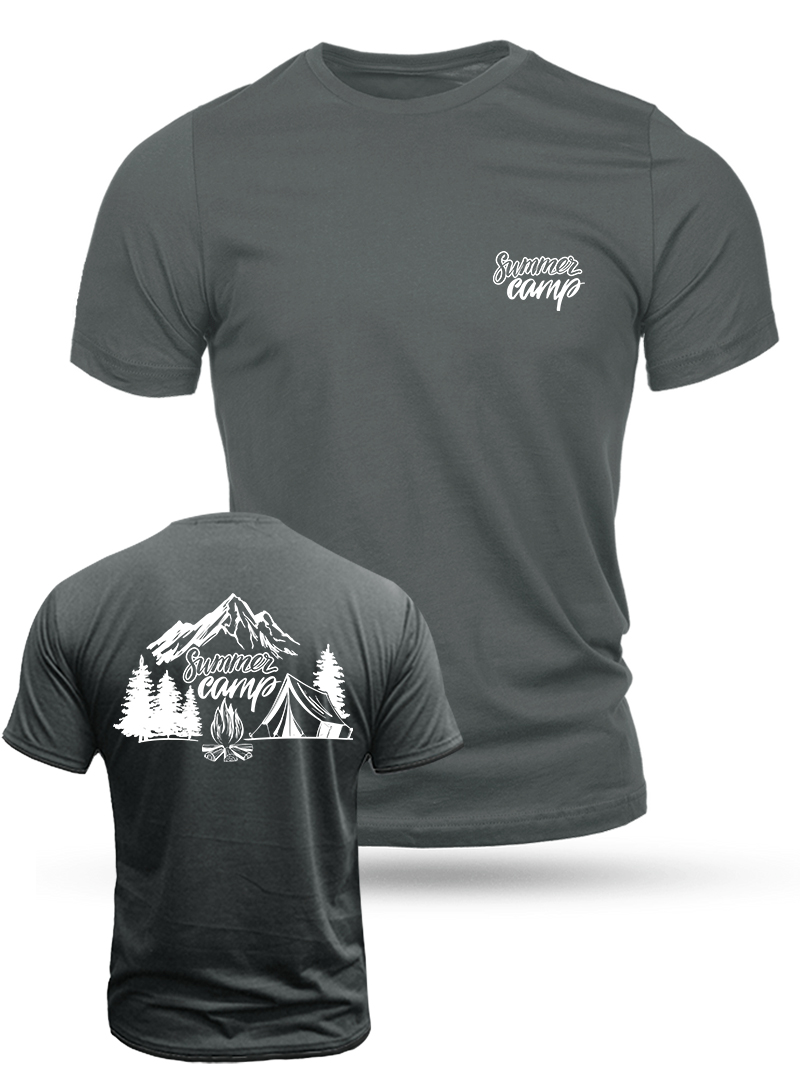 Men's Summer Camp Print Casual Short Sleeve T-shirt