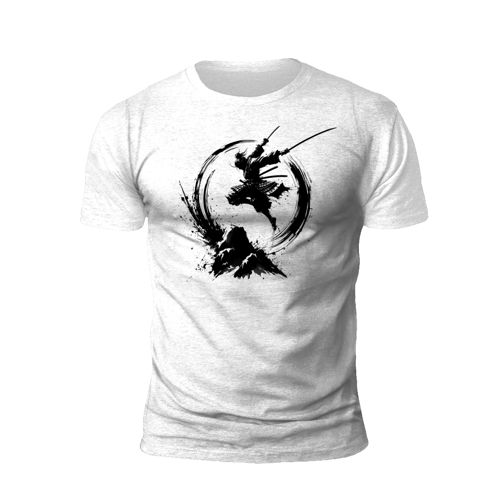 Lunar Warrior: A Silhouette of Heroism T-shirt