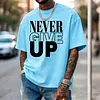 Oversize Bold Typography Design Print T-shirts by Inlyline