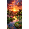 (Big Size) Luoxia Landscape - 11CT Stamped Cross Stitch 40*70cm/15.75*27.56in