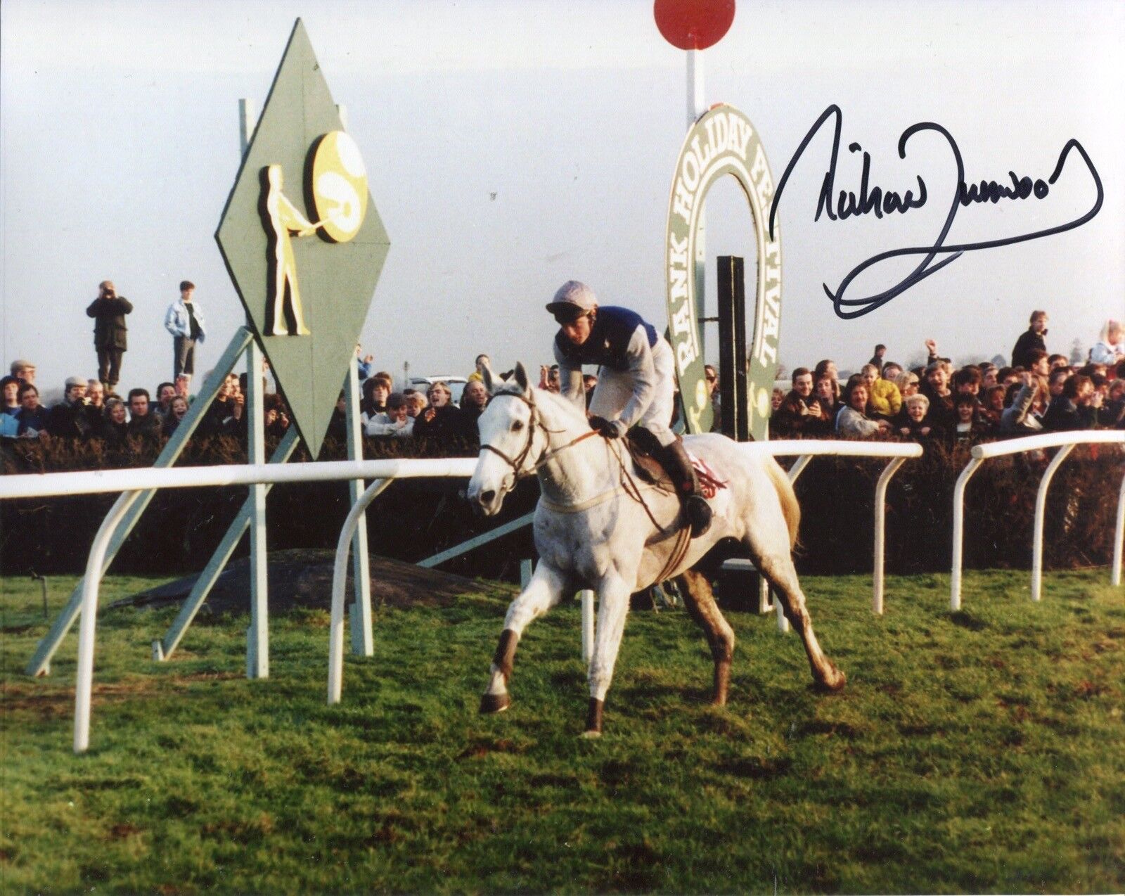 Jockey Richard Dunwoody signed Desert Orchid 8x10 Photo Poster painting UACC DEALER SIGNING!