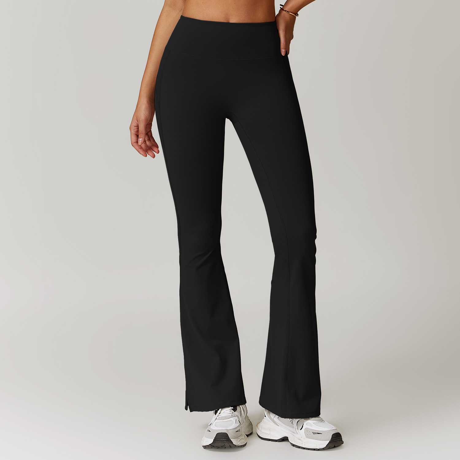 Longyouyou New Yoga Pants Women High Waist Breathable Wide Leg Pants Gym Sports Slim Flared Tight Pants Size Dance Trousers Flare Leggings
