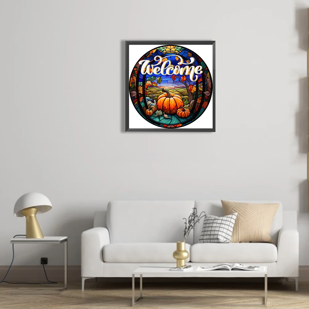 Diamond Painting - Full Round Drill - Fall Pumpkin(Canvas|30*30cm)