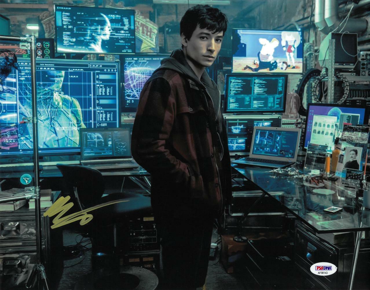 Ezra Miller Signed Justice League Autographed 11x14 Photo Poster painting PSA/DNA #AF98143