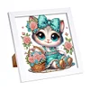 5D DIY Partial Special Shaped Drill Diamond Painting Cat Wall Decor 19.2x19.2cm