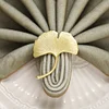 Matte Golden Ginkgo Catering Napkin Ring