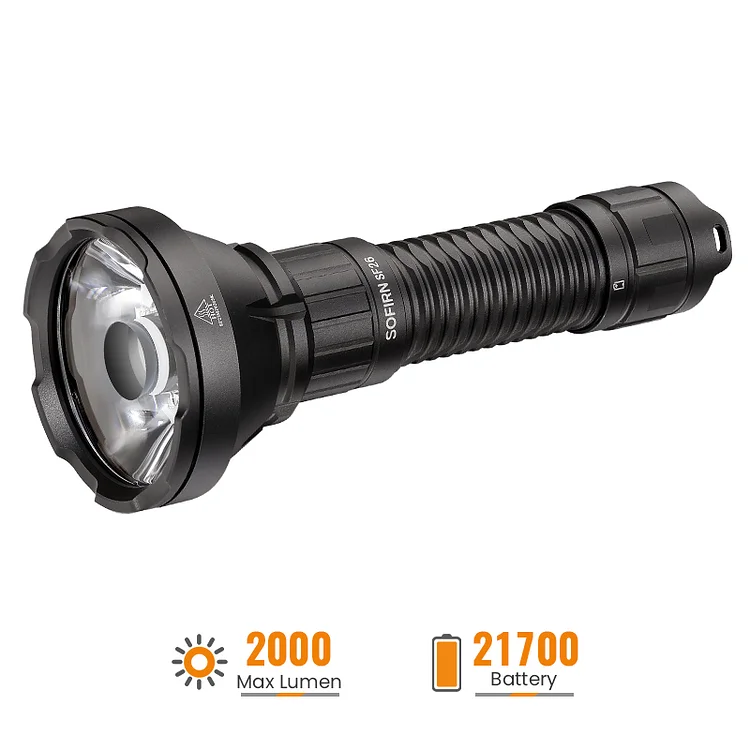 Sofirn SF26 Tactical Flashlight Max 2000 Lumens, Rechargeable EDC  Flashlight SFT40 LED with Tail Switch