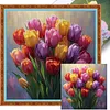 Tulip-14CT Stamped Cross Stitch 40*40cm tapestrymarket