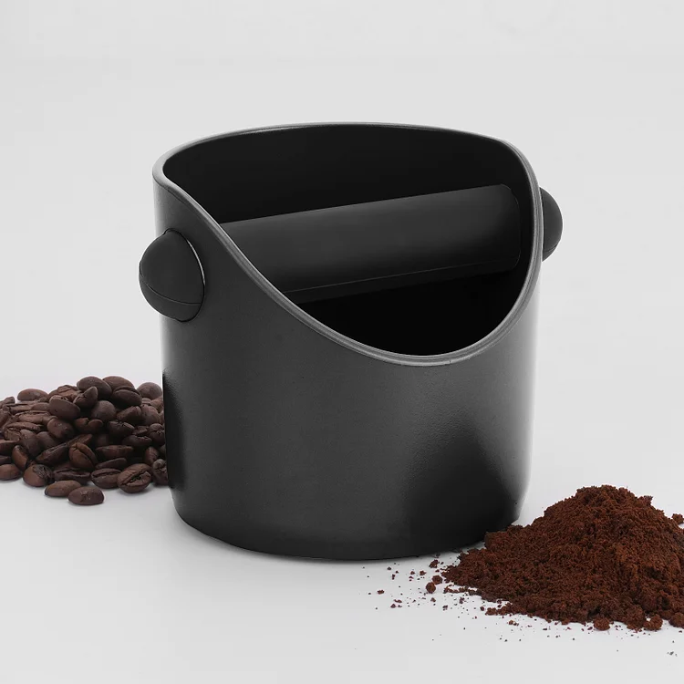 Mcilpoog Coffee Knock Box Mini Durable Barista Style Shock-Absorbent Knock Box with Removable Knock Bar and Non-Slip Base for Home and Office Use mcilpoog