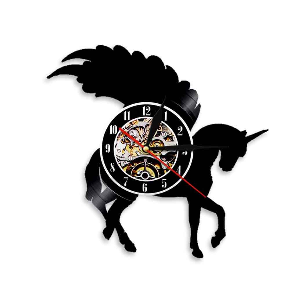 

Glitter Unicorn For Girl Room - Vinyl Record Wall Clock - Without LED, 501 Original