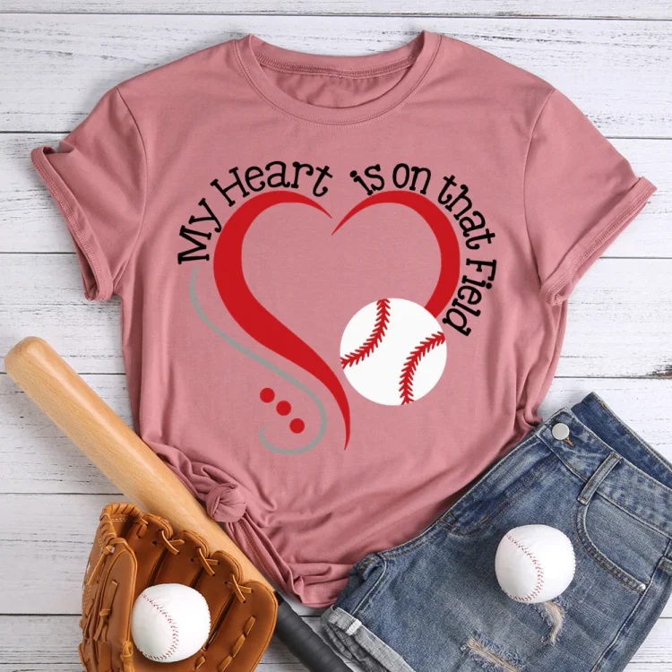 AL™ My heart is on that field T-shirt Tee -013213-Annaletters