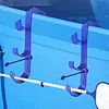 2pcs Pool Leaf Skimmer Net Holder Multifunctional Hook Design Skimmer & Cleaning Tool Bracket No-Drill Clip Installation for Home Swimming Leisure Time