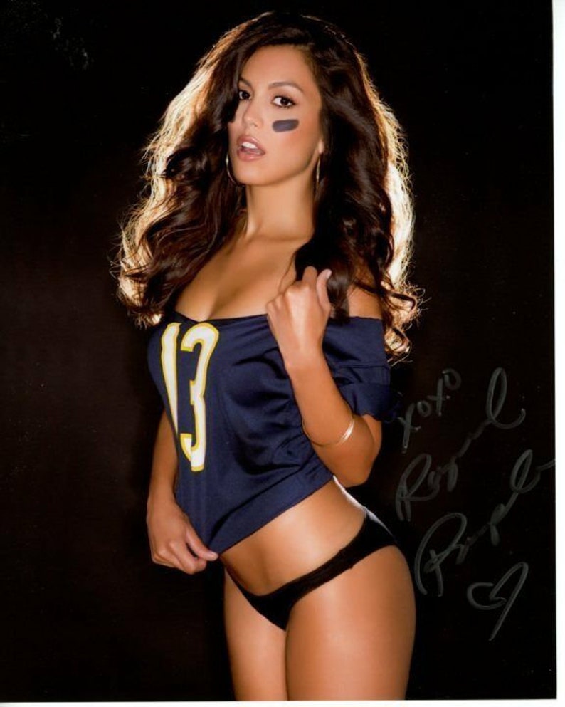 Raquel pomplun signed autographed sexy football Photo Poster painting