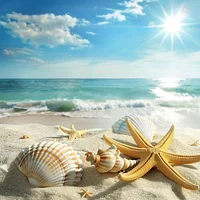 Seashell Summer Shore - Diamond Painting