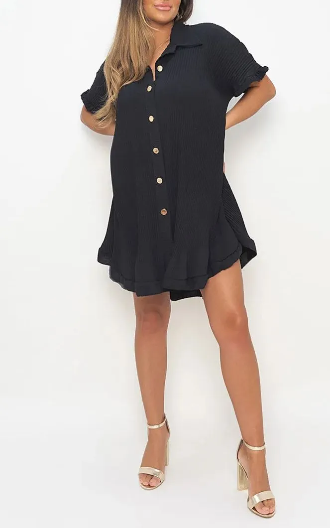 Tinsley | Women’s Ruffle Mini Dress with Statement Sleeves