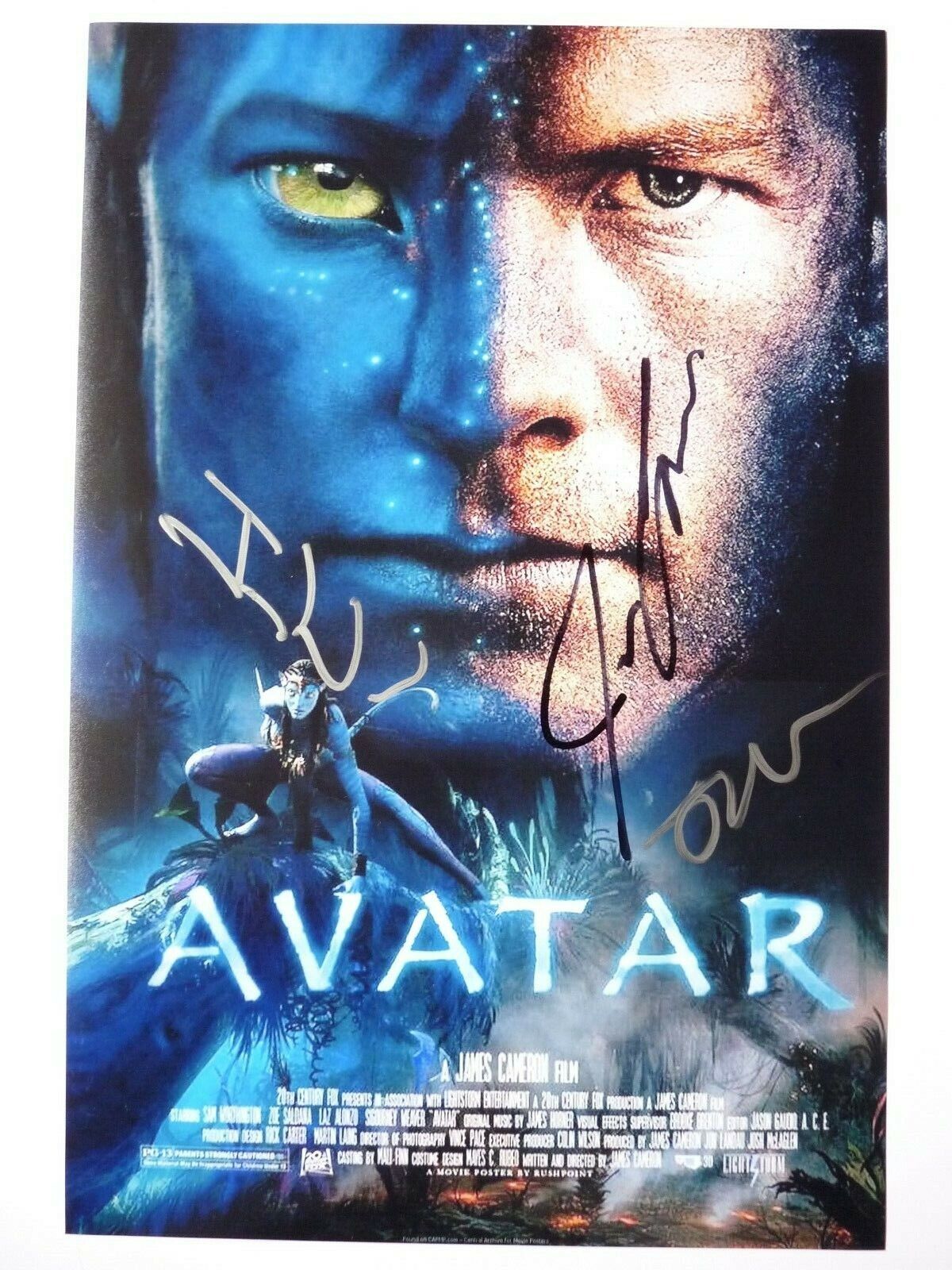 AVATAR Signed 12X18 MOVIE POSTER Photo Poster painting James Cameron Landau Joel David Moore G1