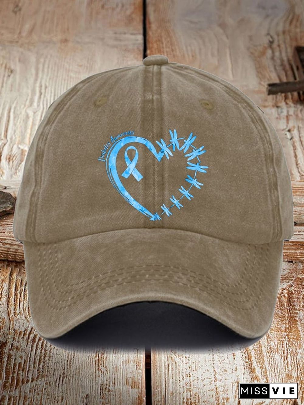Unisex Diabetes Awareness Dragonfly Print Hat