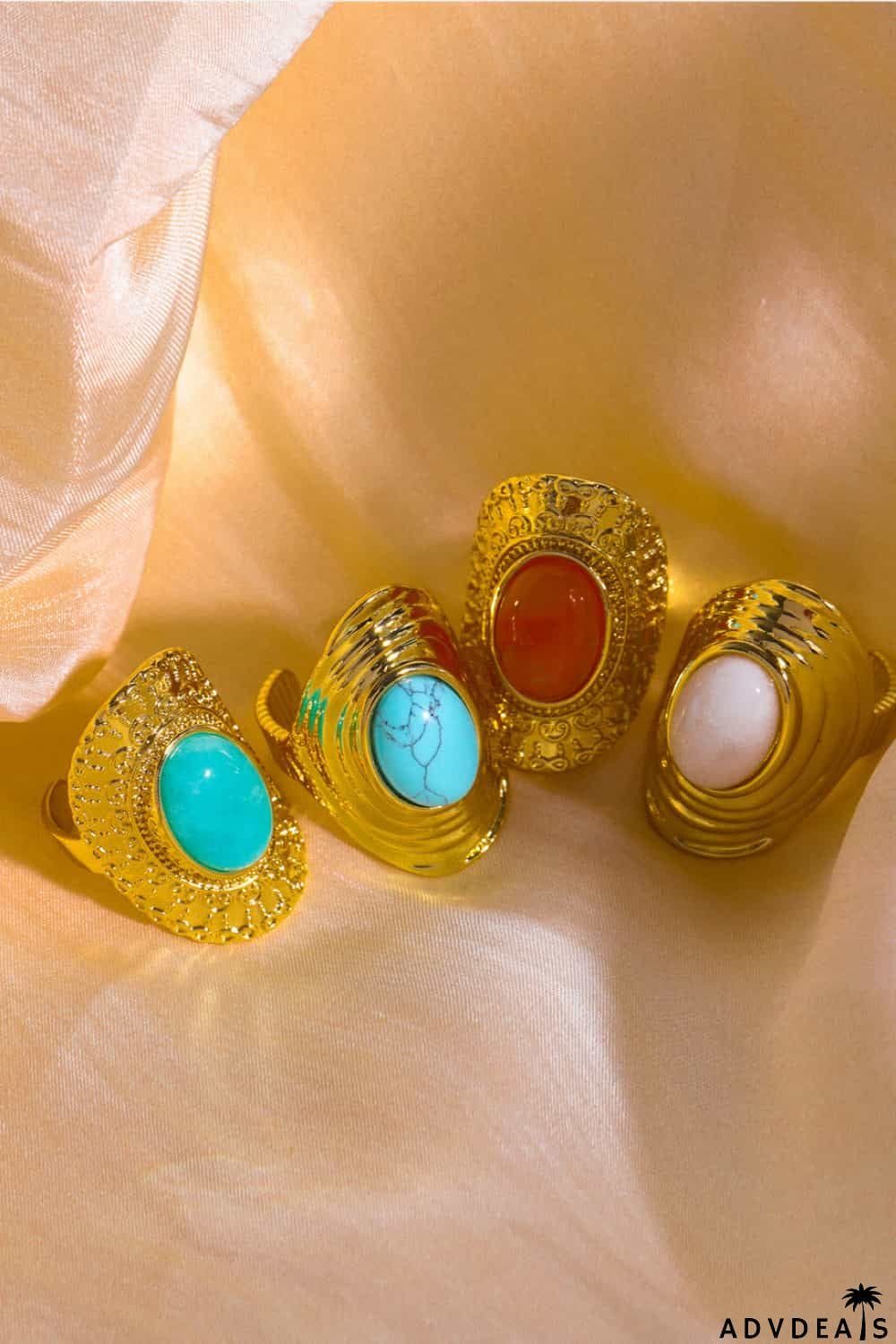 Natural Stone Copper Ring