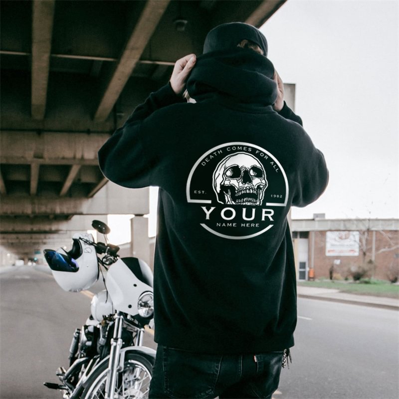 UPRANDY Death Comes For All Printed Men's Hoodie -  UPRANDY