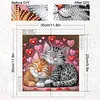 Zwei Katzen, speziell geformte 5D-DIY-Teilbohrer, Diamant-Malkits f&uuml;r Erwachsene, Anf&auml;nger, Wohnheimdekoration, Diamanten-Punkte, Edelstein-Kunstkits 