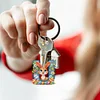 (US Only)PET Double Sided Special Shaped Easter Alphabet DIY Diamond Painting Keychain