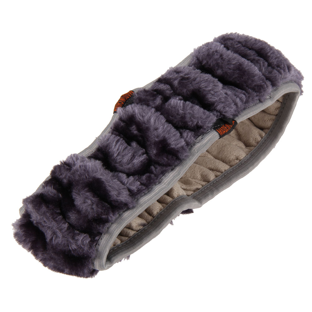 

Soft Wool ush Fuzzy Auto Car Steering Wheel Cover Universal For Winter, Grey, 501 Original