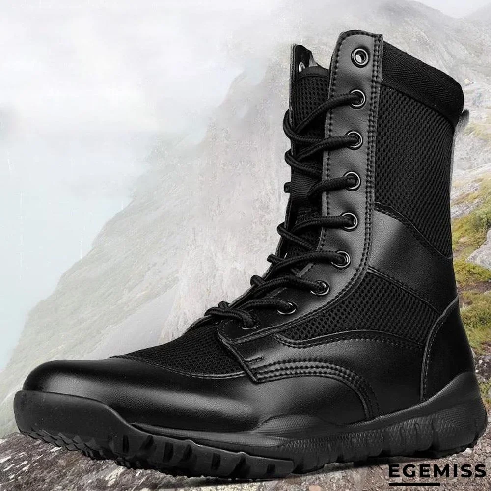 Fashion Men Military Boots Waterproof Breathable Leather Tactical Boots | EGEMISS