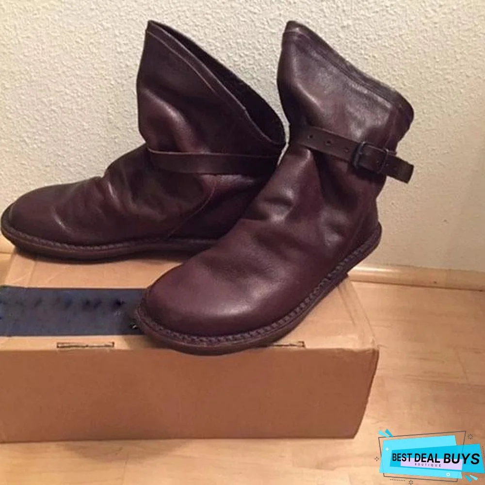 Men's Retro Soft Leather Ankle Boots