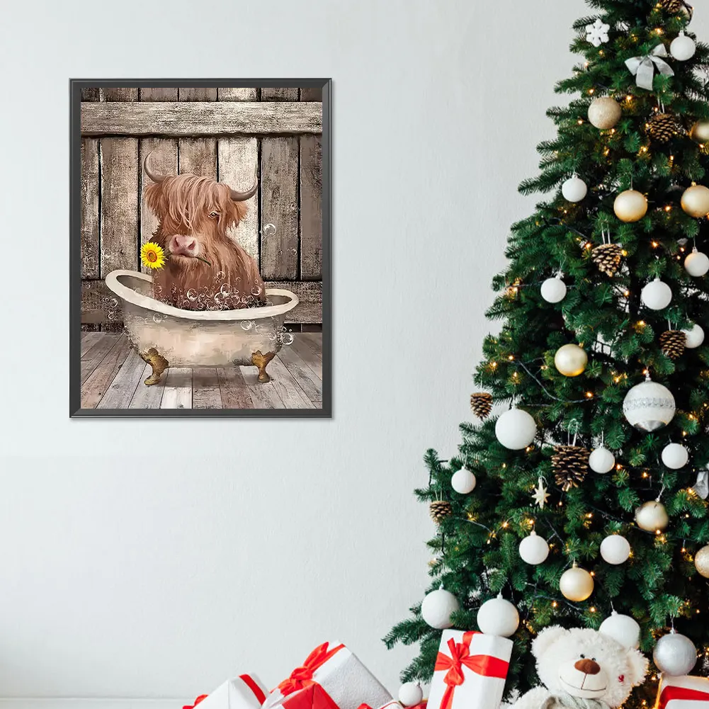 Diamond Painting - Full Round Drill - Bathtub Yak(Canvas|30*40cm)