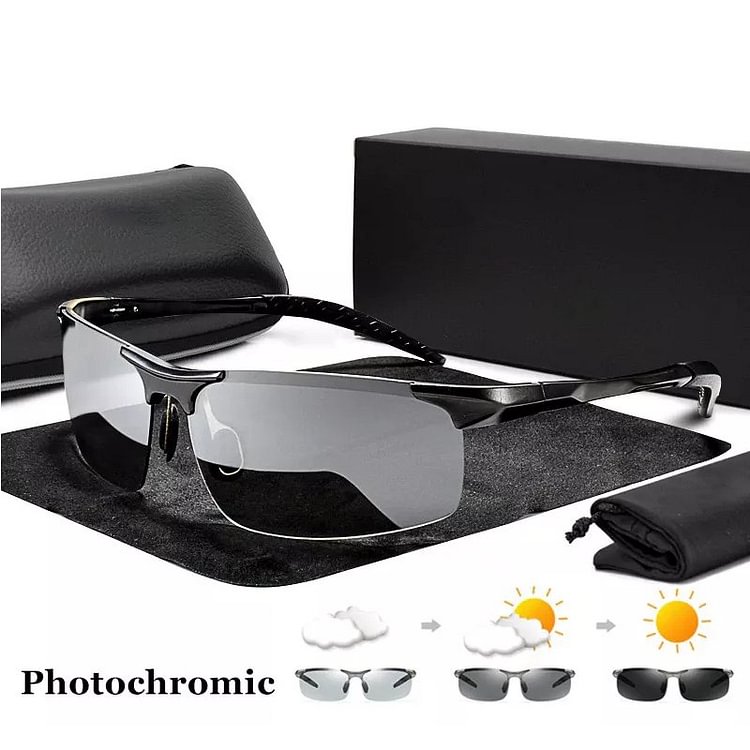 LUMIKYNA 2022 Men's Photochromic Sunglasses with Anti-glare Polarized Lens