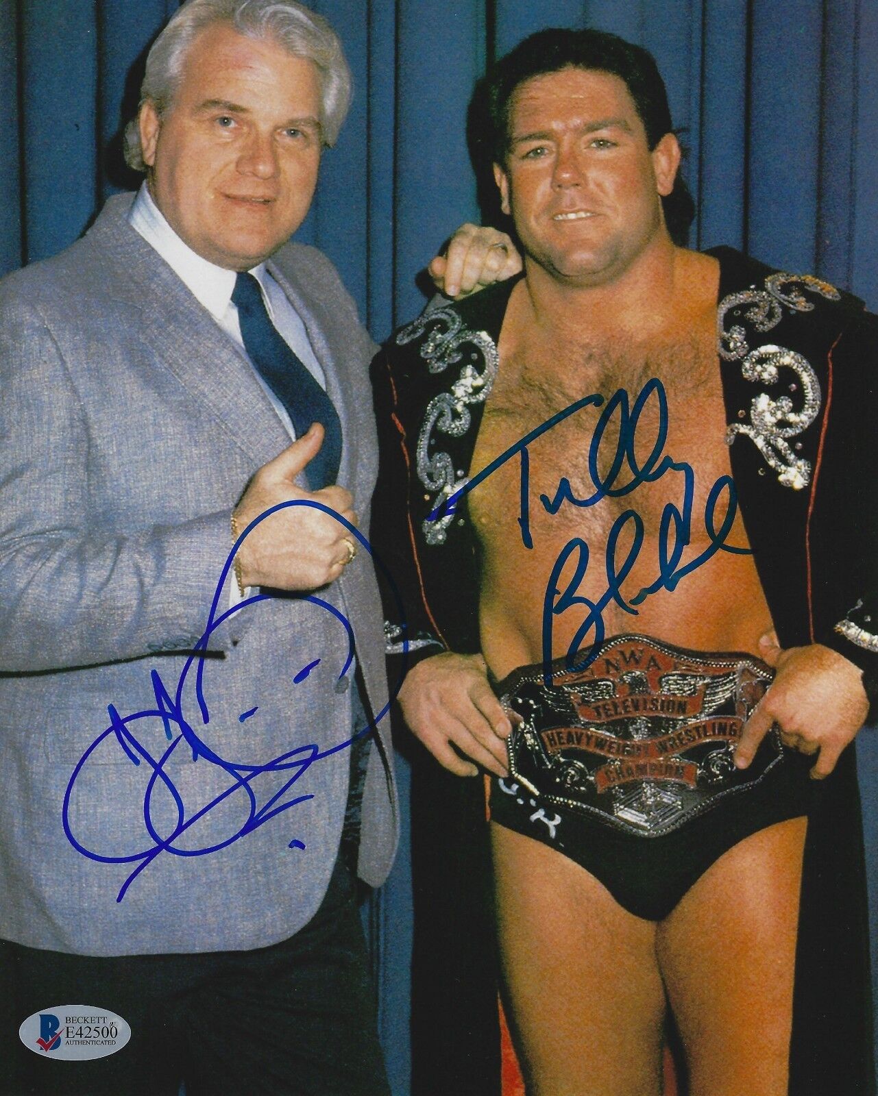 Tully Blanchard & JJ Dillon Signed 8x10 Photo Poster painting BAS Beckett COA WWE NWA Autograph