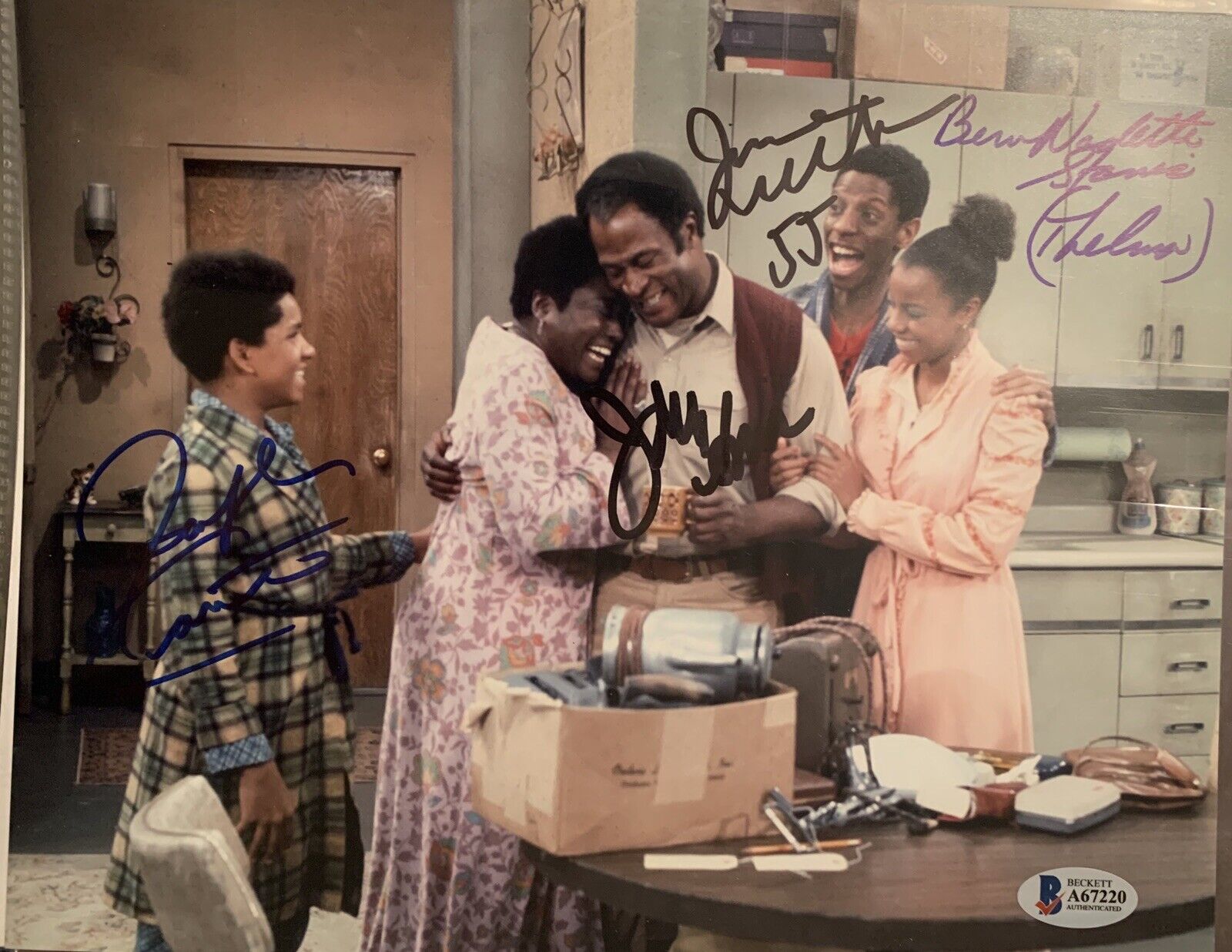 GOOD TIMES Signed 8x10 Photo Poster painting auto Pic Jimmy JJ Michael Thelma & John Amos Becket