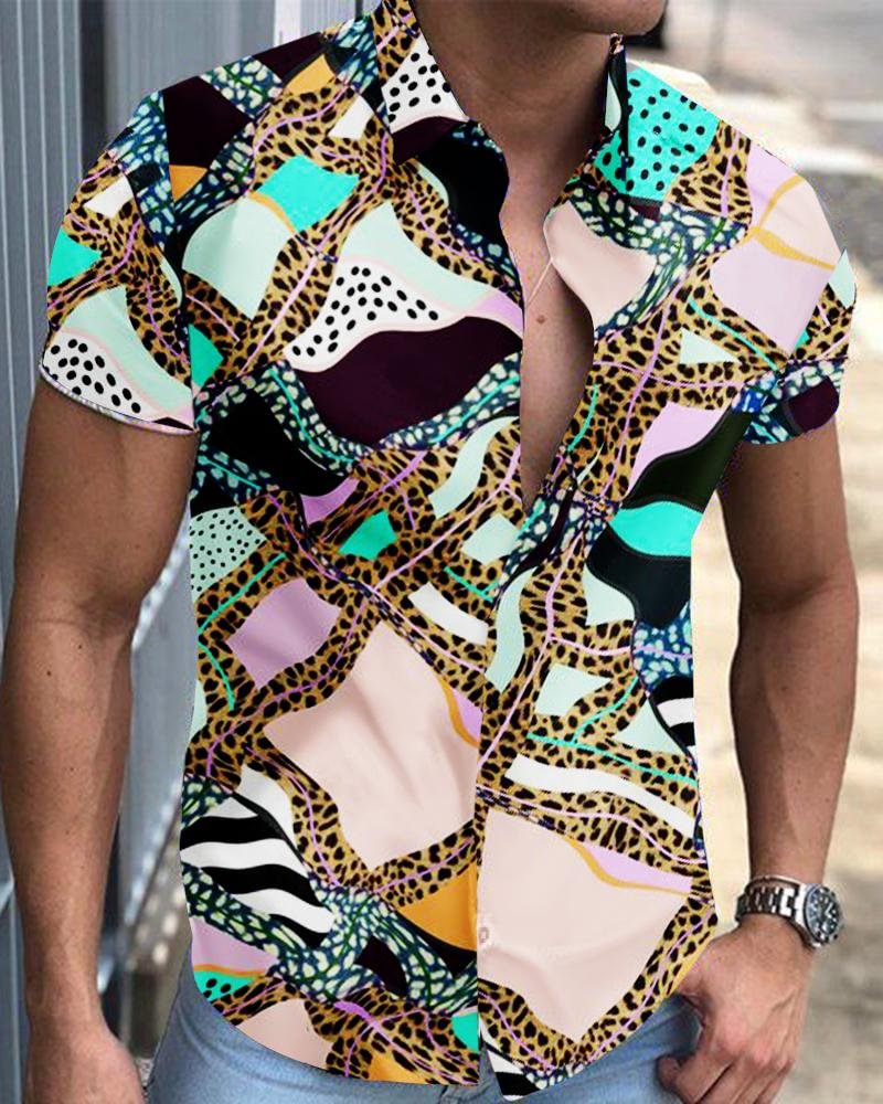 Men's shirt casual short sleeve -10