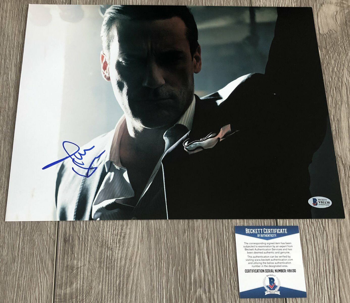 JON HAMM SIGNED MAD MEN BABY DRIVER 11x14 Photo Poster painting w/EXACT PROOF & BECKETT BAS COA