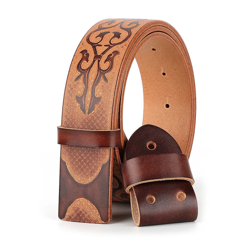 Western carved floral belts