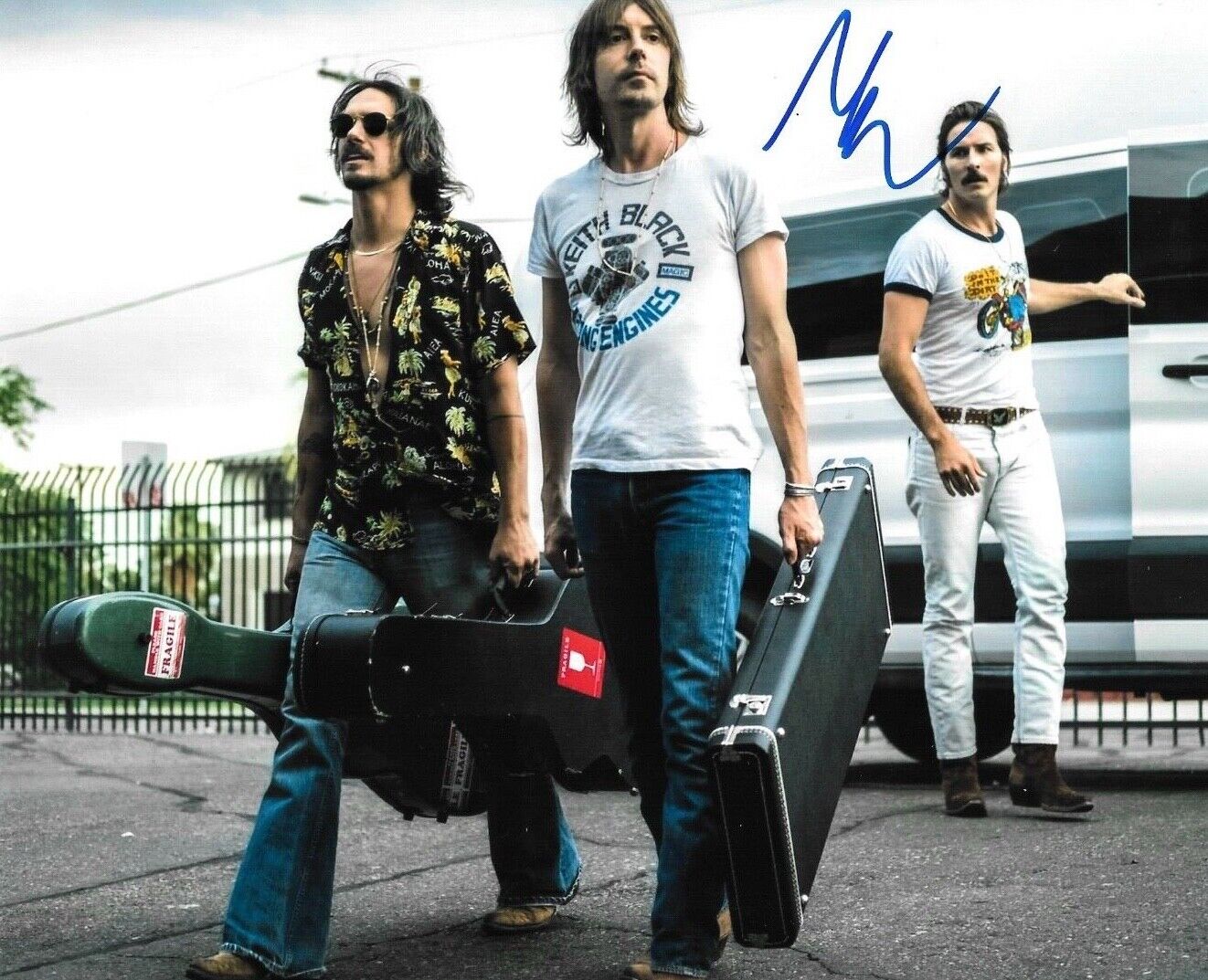 * MARK WYSTRACH * signed 8x10 Photo Poster painting * MIDLAND BAND * COA * 9