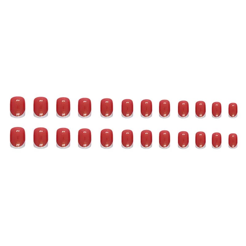 Churchf Churchf And White Jump Color Aurora French Nail Short Ins Style Fashion Wear Beauty Film Can Be Mixed Batch