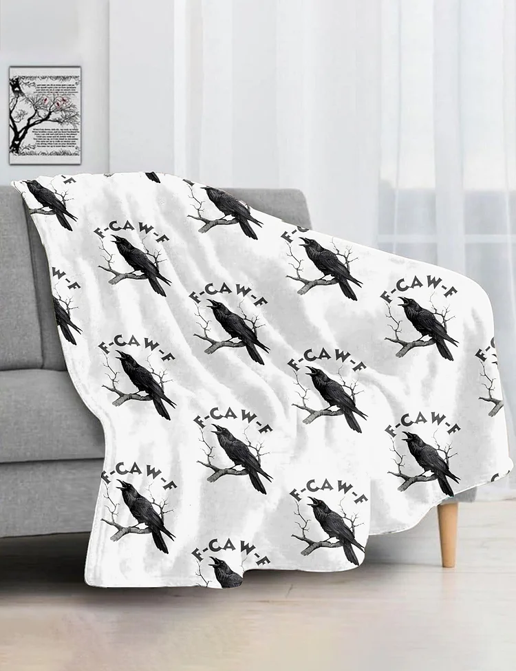 F-Caw-F Raven Blanket