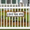 Love You Bye Vintage Metal Wall Sign with Distressed Finish for Hallway & Stairs