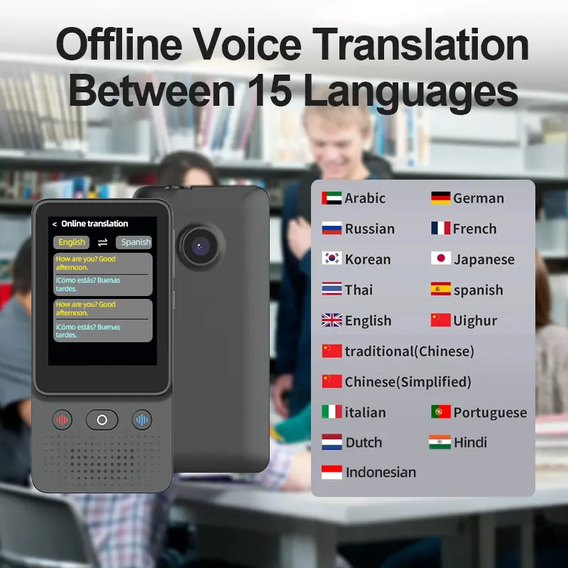 Product Introduction of AI Language Translator Device T21 | 138 Languages. Real-Time Voice & Photo Translation | Offline Mode & Touchscreen | Perfect for Travel & Business & Work Translation Traductor 4