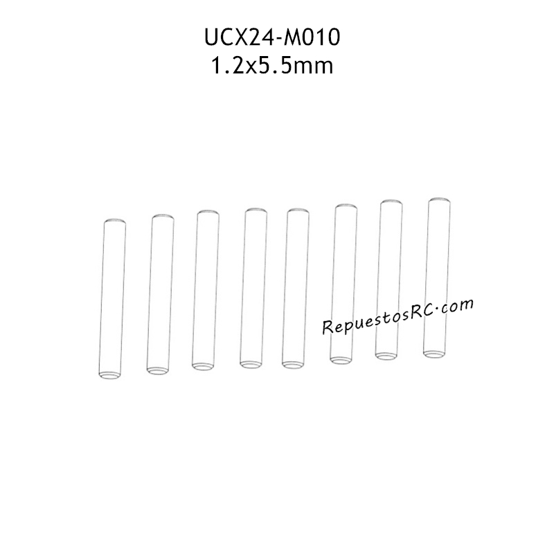 UDIRC UCX2402 Piezas de juguetes RC Eje &oacute;ptico de 1,2x5,5 mm UCX24-M010