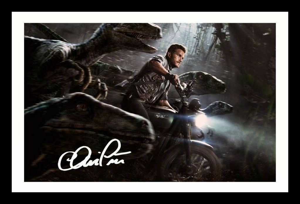 Chris Pratt - Jurassic World Autograph Signed & Framed Photo Poster painting