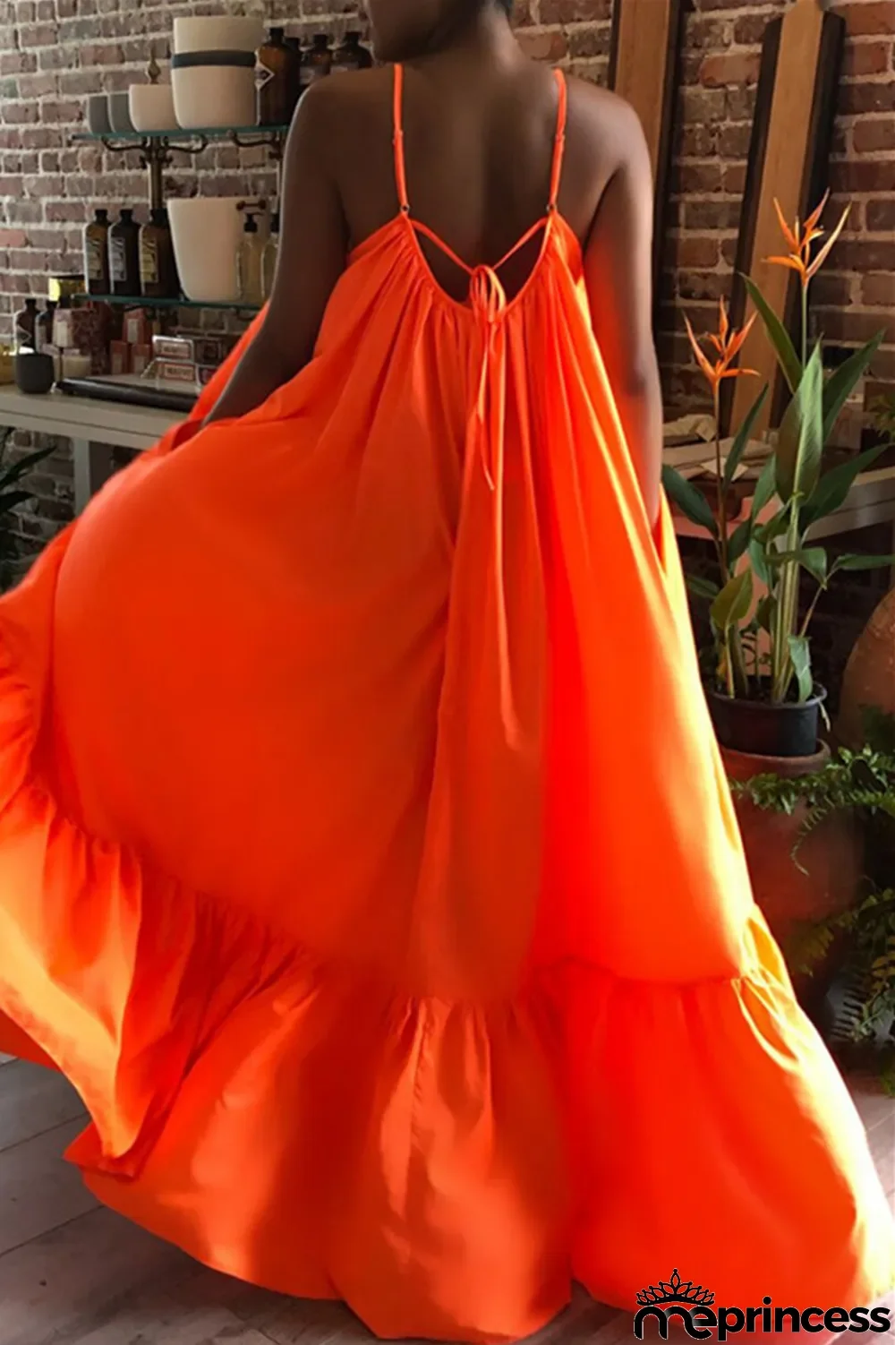 Light Purple Sexy Casual Solid Backless Spaghetti Strap Loose Sling Dress