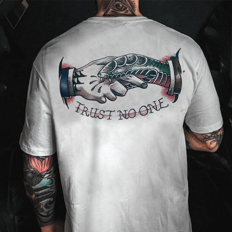 UPRANDY TRUST NO ONE printed men's T-shirt designer -  UPRANDY